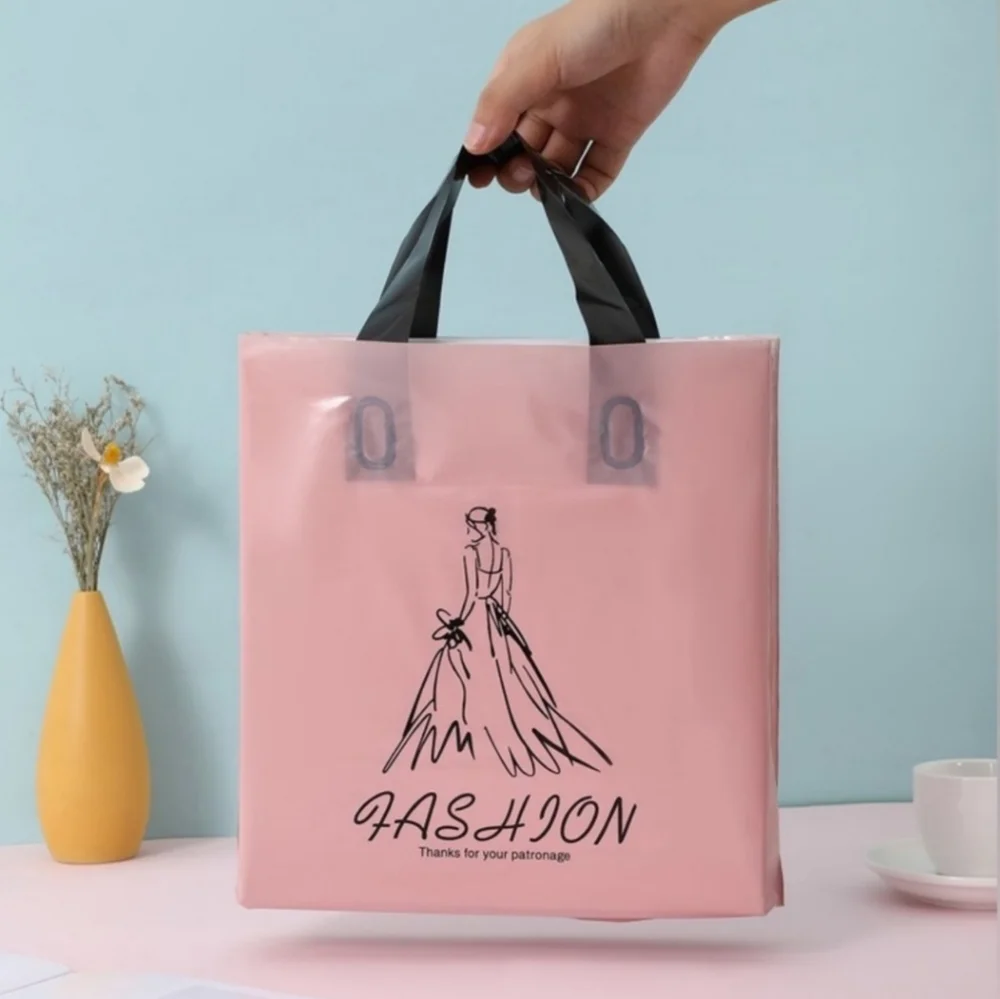 5pc Pink Fashion Plastic Bags